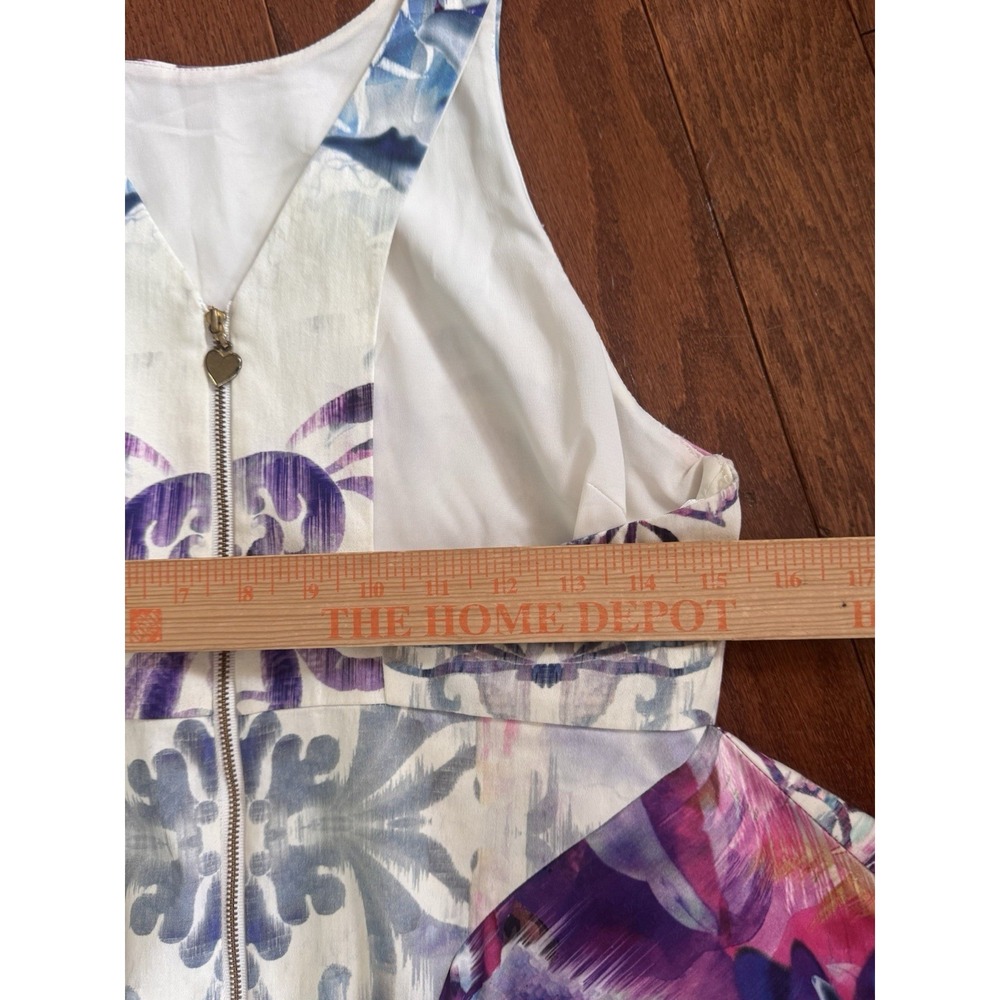 NWT's KUKU Dress 12 Peplum Bodycon Multicolor Print Sleeveless Cocktail $179 Y2K - Picture 5 of 6